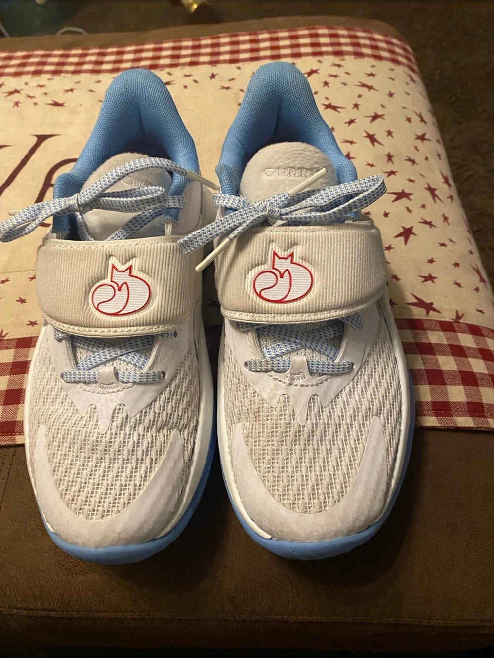 Under Armour Kids' D. Fox 2 Basketball Shoes - White & Light Blue